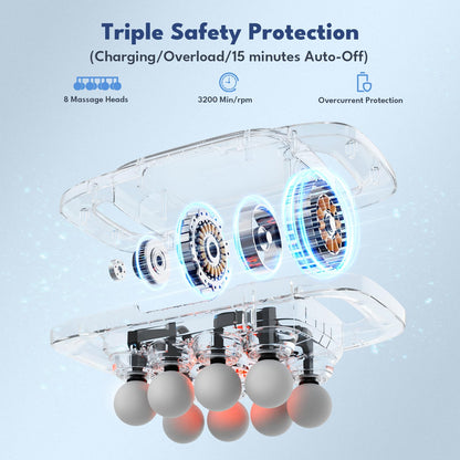 8 Heads Pup Massage Gun